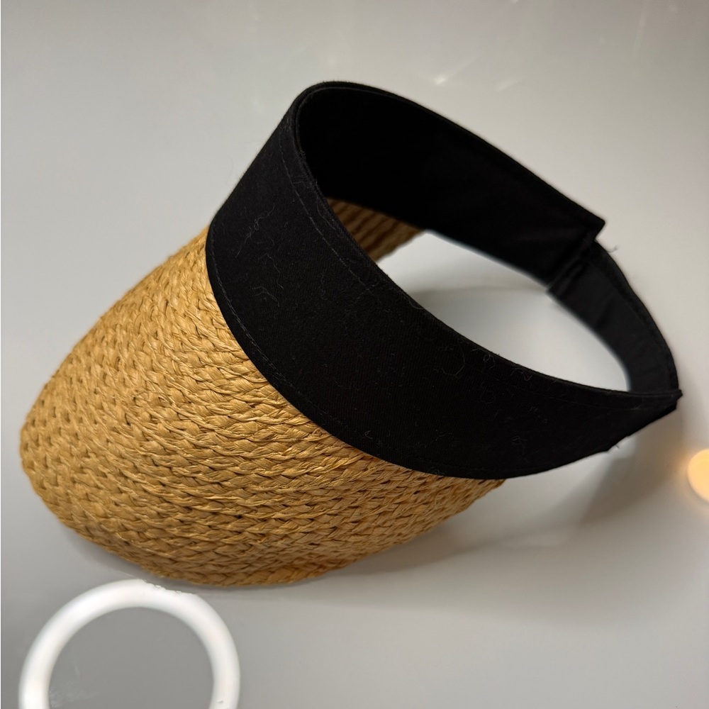 Zara Black and Tan Woven Visor
